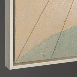 Peintures acryliques apaisantes aux couleurs naturelles, art mural moderne « Aube sur la mer »