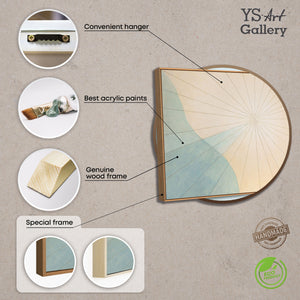 Peintures acryliques apaisantes aux couleurs naturelles, art mural moderne « Aube sur la mer »