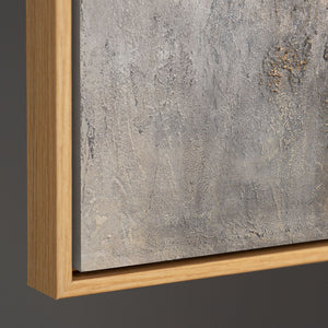 Peinture à la main sur toile « Aura dorée » – Peintures abstraites avec cadre