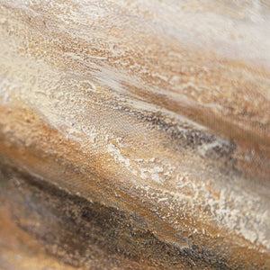 Toile encadrée « Souffle de la steppe » – Paysage peint à la main dans des tons naturels