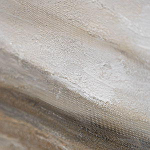 Toile encadrée « Souffle de la steppe » – Paysage peint à la main dans des tons naturels