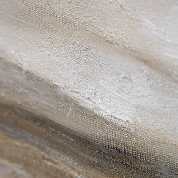 Toile encadrée « Souffle de la steppe » – Paysage peint à la main dans des tons naturels