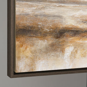 Toile encadrée « Souffle de la steppe » – Paysage peint à la main dans des tons naturels