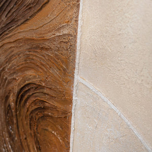 Tableau abstrait « Lignes et cercles » – Décoration murale géométrique avec cadre