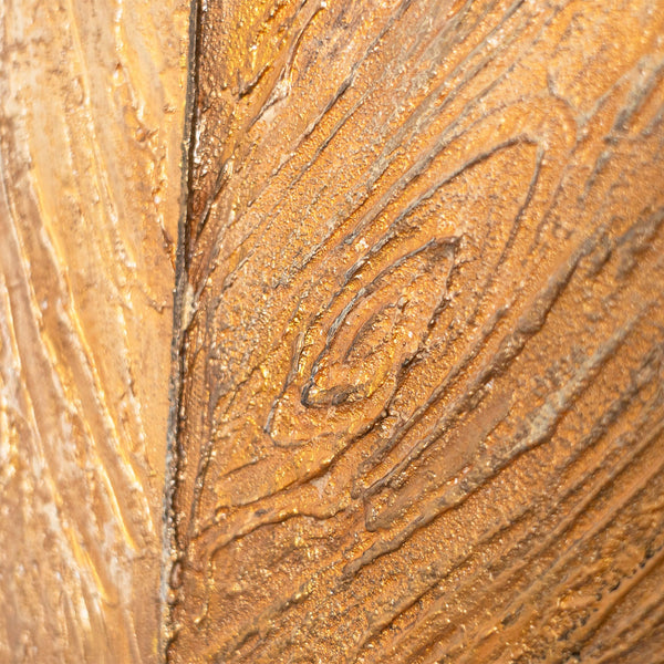 Tableau acrylique peint à la main avec cadre « Ornements naturels » – Décoration murale moderne