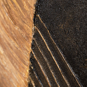 Tableau acrylique peint à la main avec cadre « Ornements naturels » – Décoration murale moderne