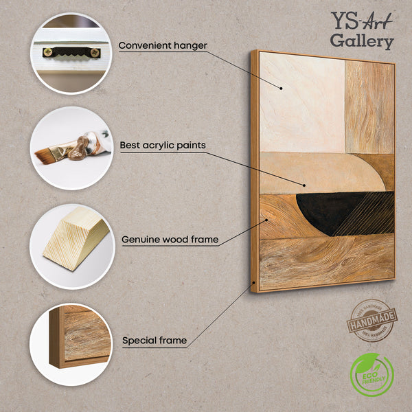 Abstrakte Wandkunst mit Rahmen für elegante Innenräume