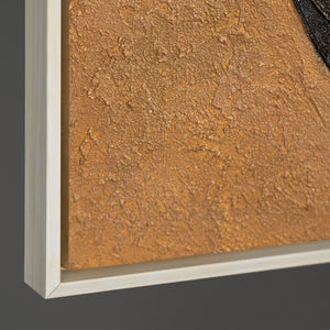 Gemälde mit Struktur und Geometrie im Rahmen „Form und Textur“