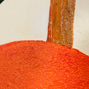 Peinture acrylique peinte à la main « Équilibre de fertilité » – Art mural abstrait avec texture