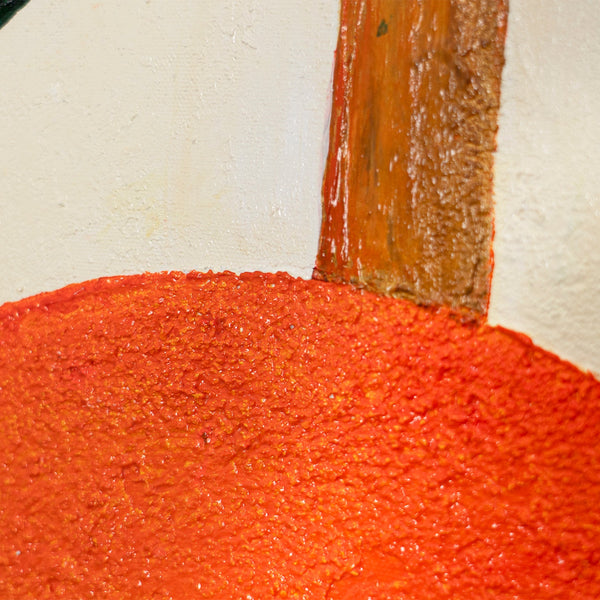 Peinture acrylique peinte à la main « Équilibre de fertilité » – Art mural abstrait avec texture