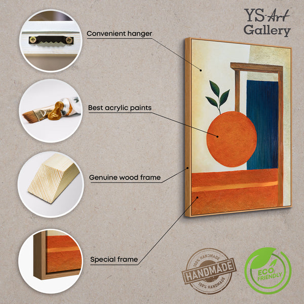 Peinture acrylique peinte à la main « Équilibre de fertilité » – Art mural abstrait avec texture