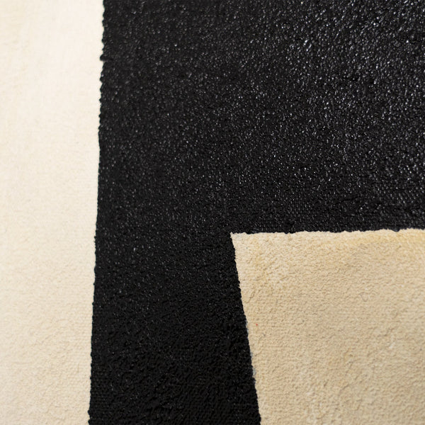 Peinture acrylique peinte à la main avec cadre « Géométrie du visage » – Art mural cubiste sur toile