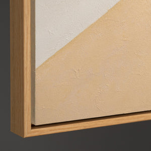 Peinture acrylique peinte à la main avec cadre « Géométrie du visage » – Art mural cubiste sur toile