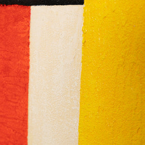 Peinture acrylique moderne encadrée « Contrastes » – Formes géométriques abstraites sur toile