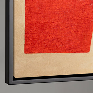 Peinture acrylique moderne encadrée « Contrastes » – Formes géométriques abstraites sur toile