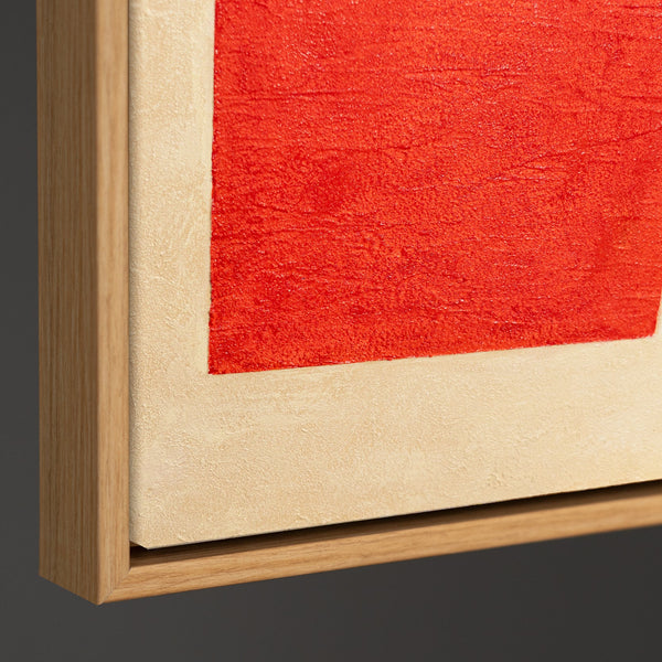 Peinture acrylique moderne encadrée « Contrastes » – Formes géométriques abstraites sur toile