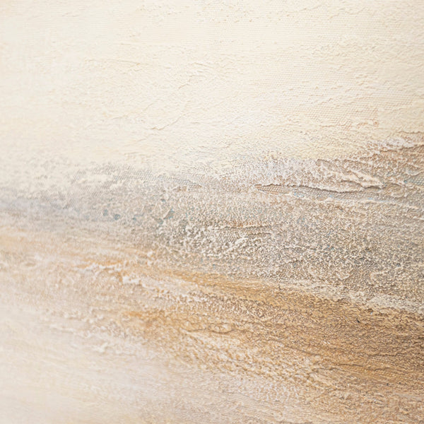 Tableau moderne encadré « Matin brumeux » – peinture acrylique texturée sur toile