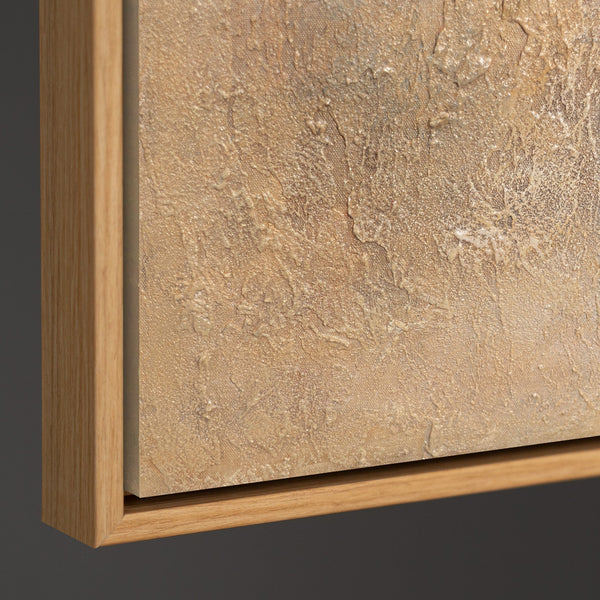 Tableau moderne encadré « Matin brumeux » – peinture acrylique texturée sur toile