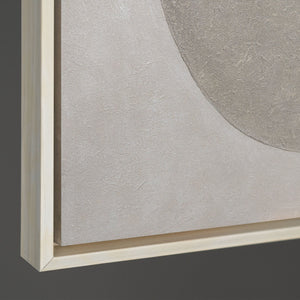 Tableau géométrique « Le silence de la géométrie » – Peinture acrylique minimaliste peinte à la main