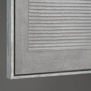 Toile abstraite « Accord gris » – Décoration murale moderne pour salon