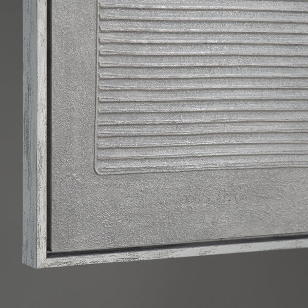 Toile abstraite « Accord gris » – Décoration murale moderne pour salon