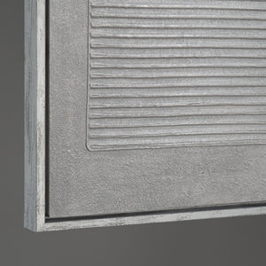 Tableaux modernes encadrés, une toile apaisante intitulée « Grey Chord »