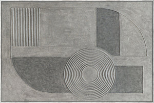 Tableaux modernes encadrés, une toile apaisante intitulée « Grey Chord »