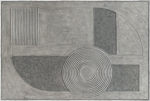 Tableaux modernes encadrés, une toile apaisante intitulée « Grey Chord »