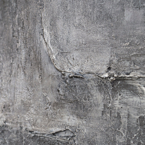 Impression sur toile encadrée « Souvenir de la pierre » – Peinture acrylique texturée effet béton