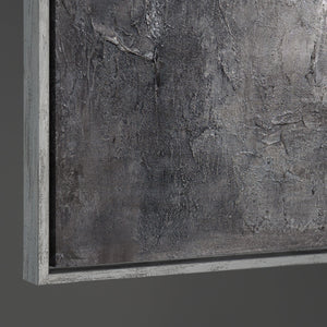 Impression sur toile encadrée « Souvenir de la pierre » – Peinture acrylique texturée effet béton
