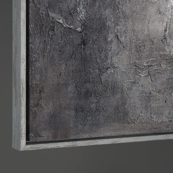 Impression sur toile encadrée « Souvenir de la pierre » – Peinture acrylique texturée effet béton