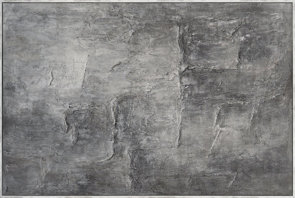 Tableaux peints à la main sous cadre, art abstrait texturé « Mémoire de pierre »