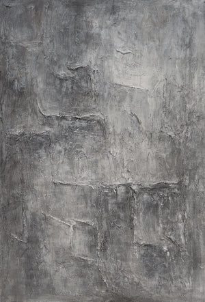 Impression sur toile encadrée « Souvenir de la pierre » – Peinture acrylique texturée effet béton