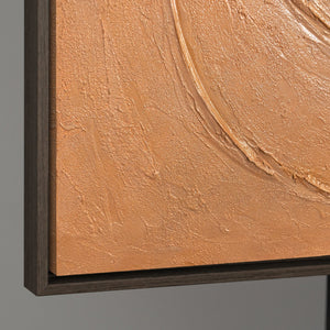 Peinture acrylique sur toile organique, « Rythmes chaleureux »