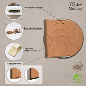 Peinture acrylique sur toile organique, « Rythmes chaleureux »