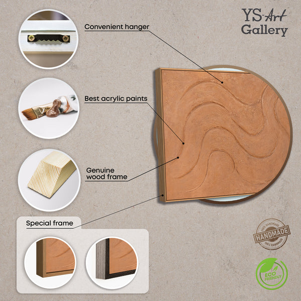 Peinture acrylique sur toile organique, « Rythmes chaleureux »