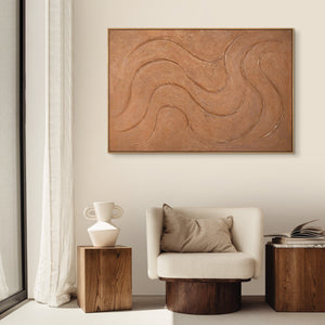 Peinture acrylique sur toile organique, « Rythmes chaleureux »