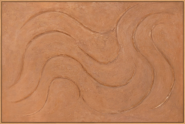 Peinture acrylique sur toile organique, « Rythmes chaleureux »