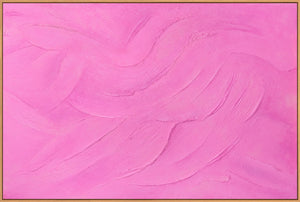 Peinture sur toile structurée sous cadre, œuvre d'art paisible intitulée « Voile de sucre »