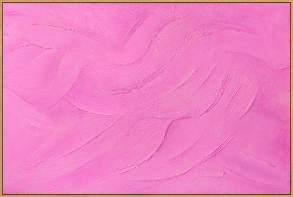 Peinture sur toile structurée sous cadre, œuvre d'art paisible intitulée « Voile de sucre »