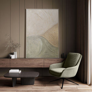 Peinture acrylique sur toile « Traces de pluie » – Art mural moderne avec texture