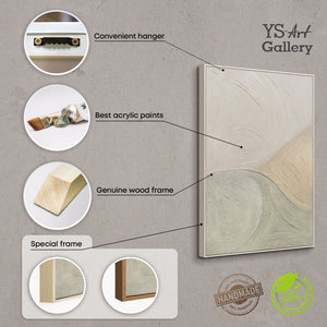 Peinture acrylique sur toile « Traces de pluie » – Art mural moderne avec texture