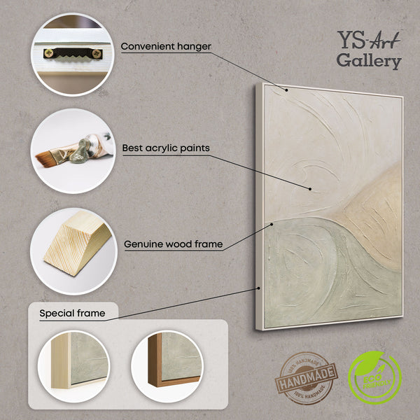 Peinture acrylique sur toile « Traces de pluie » – Art mural moderne avec texture