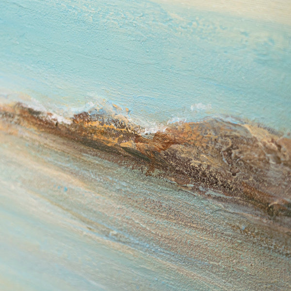 Tableau sur toile peint à la main « Légèreté de l'être » – Peinture acrylique moderne sur le thème de la mer