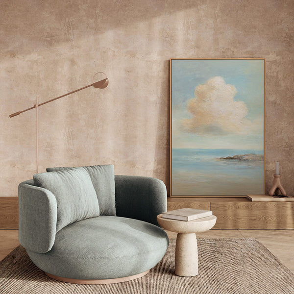 Tableau sur toile peint à la main « Légèreté de l'être » – Peinture acrylique moderne sur le thème de la mer