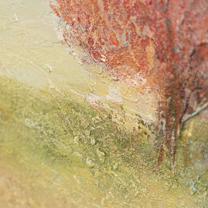 Tableau sur toile peint à la main « Étendue chaleureuse » – Art abstrait moderne avec cadre