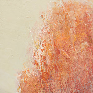 Tableau sur toile peint à la main « Étendue chaleureuse » – Art abstrait moderne avec cadre