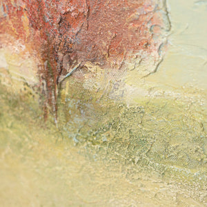 Tableau sur toile peint à la main « Étendue chaleureuse » – Art abstrait moderne avec cadre