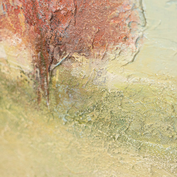 Tableau sur toile peint à la main « Étendue chaleureuse » – Art abstrait moderne avec cadre