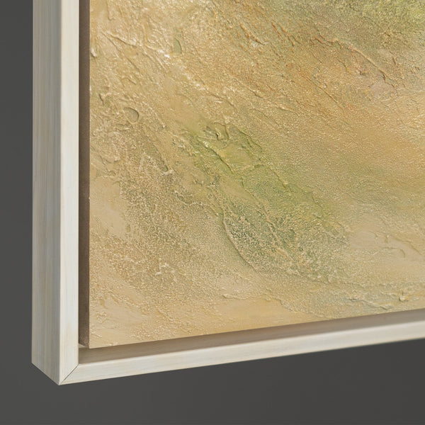 Tableau sur toile peint à la main « Étendue chaleureuse » – Art abstrait moderne avec cadre